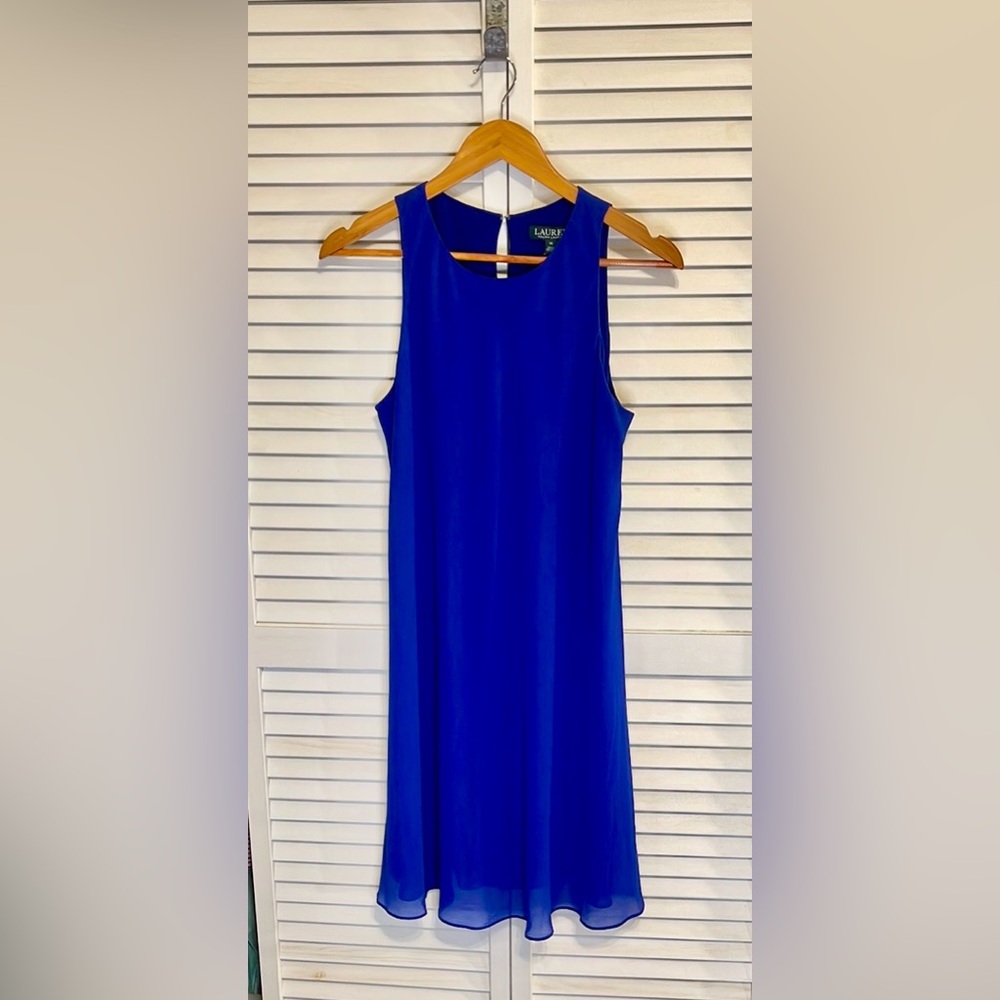 Lark & Ro Sleeveless Royal Blue Shift Dress